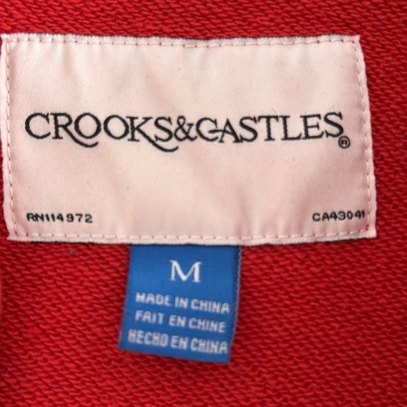 Crooks & Castles Red Varsity Jacket "The Ruling Elite" Pharaoh Graphic Men's M - Picture 4 of 13